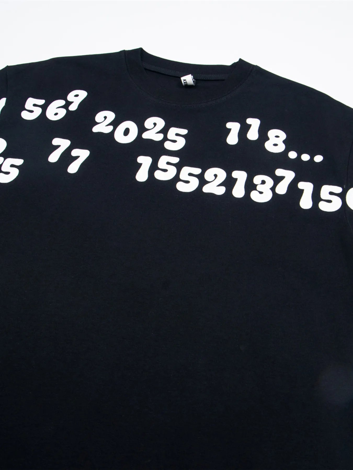 Men's Number Print Short Sleeve Oversized T-Shirt Trendsi