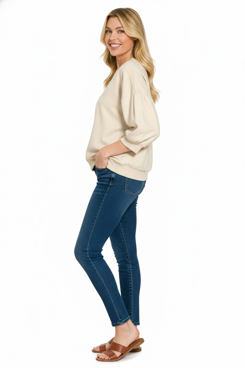 Zenana Scuba Dolman Sleeve Sweatshirt nicholesgifts