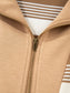 Stripe Zip Collar Patchwork Vintage Sweatshirt nicholesgifts