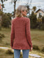 Ribbed Round Neck Long Sleeve Tee nicholesgifts