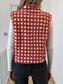 Plaid Zip Up Vest Coat nicholesgifts