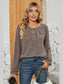 Ruched Round Neck Flounce Sleeve T-Shirt nicholesgifts