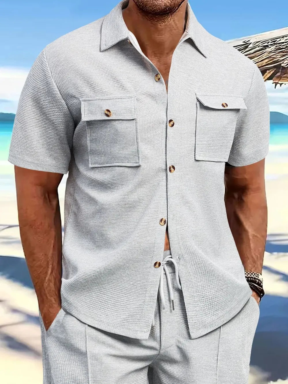 Men's Full Size Button Down Short Sleeve Shirt Plus Size NicholesGifts