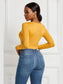 Half Zip Scoop Neck Long Sleeve Bodysuit nicholesgifts