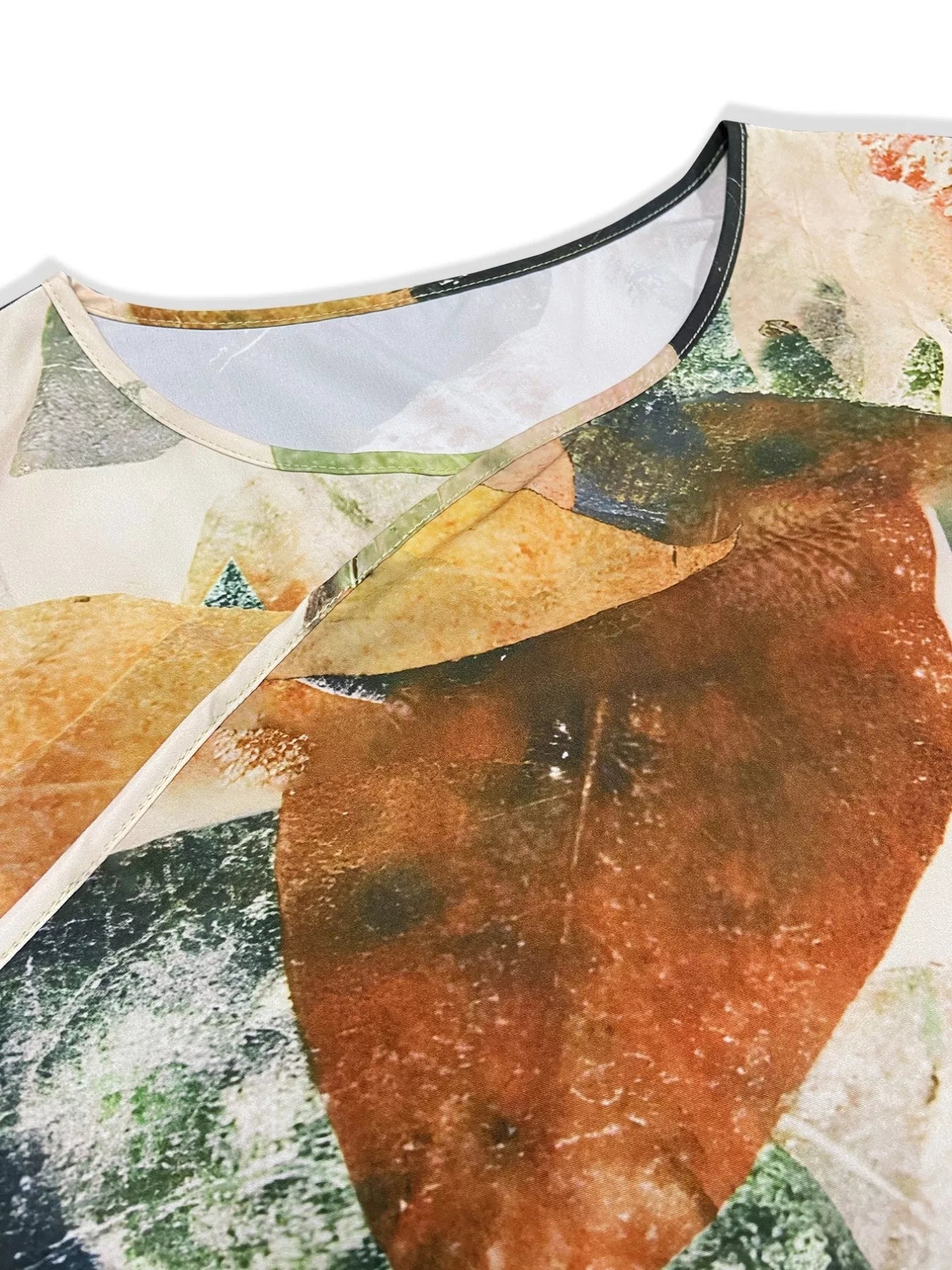 Printed Round Neck Long Sleeve Top and Pants Set NicholesGifts