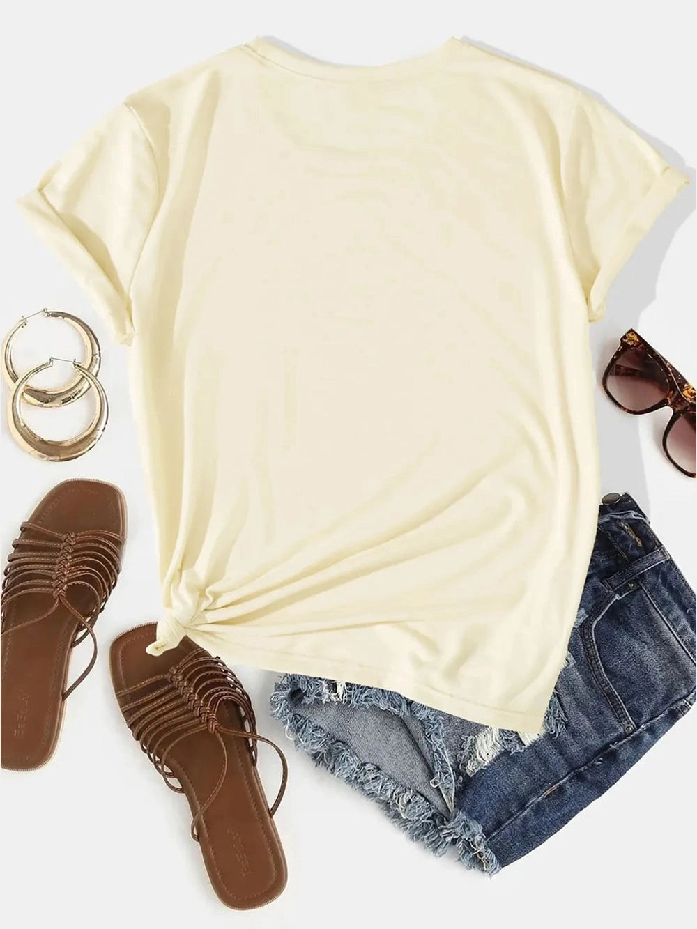 Lucky Clover Round Neck Short Sleeve T-Shirt nicholesgifts