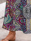 Slit Printed Elastic Waist Skirt nicholesgifts