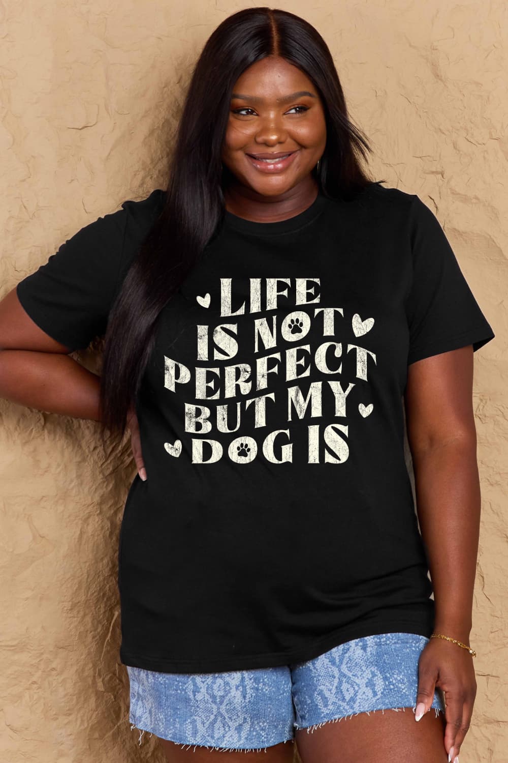 Simply Love Full Size Dog Slogan Graphic Cotton T-Shirt nicholesgifts