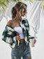 Ivy Lane Plaid Dropped Shoulder Shirt Jacket nicholesgifts