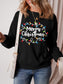 Women Merry Christmas Dropped Shoulder Long Sleeve Sweatshirt nicholesgifts