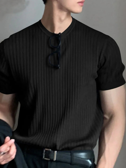 Men's Full Size Round Neck Short Sleeve T-Shirt Plus Size Trendsi