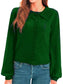 Collared Long Sleeve Button Down Cardigan nicholesgifts