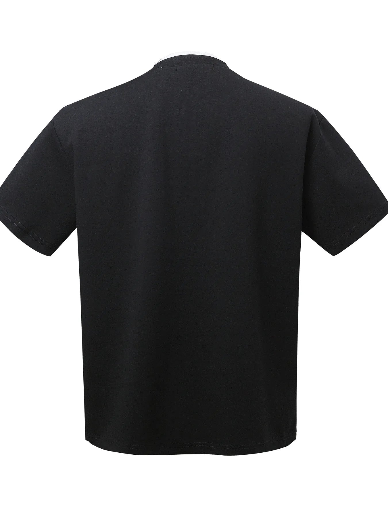 Men's Contrast Half Zip Short Sleeve T-Shirt Trendsi
