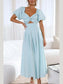 Sweetheart Neck Puff Sleeve Dress nicholesgifts