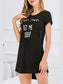 Graphic Round Neck Short Sleeve Lounge Dress nicholesgifts