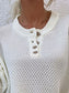 Women Button Detail Long Sleeve Knit Top nicholesgifts