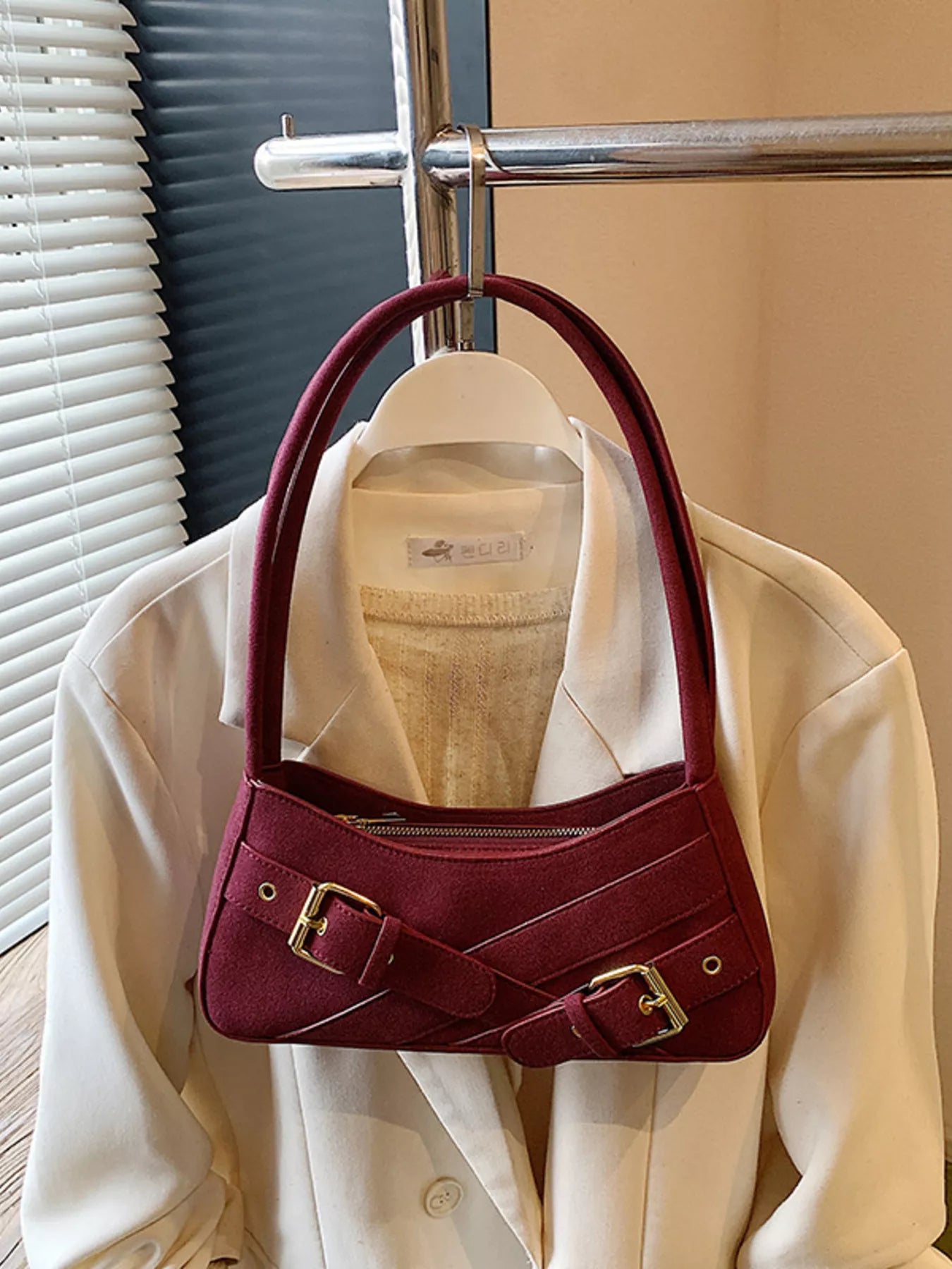 Buckle Decor Shoulder Bag nicholesgifts