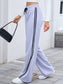 Women Side Striped Wide Leg Pants nicholesgifts