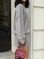 Plus Size Round Neck Long Sleeve Top and Skirt Sweater Set nicholesgifts