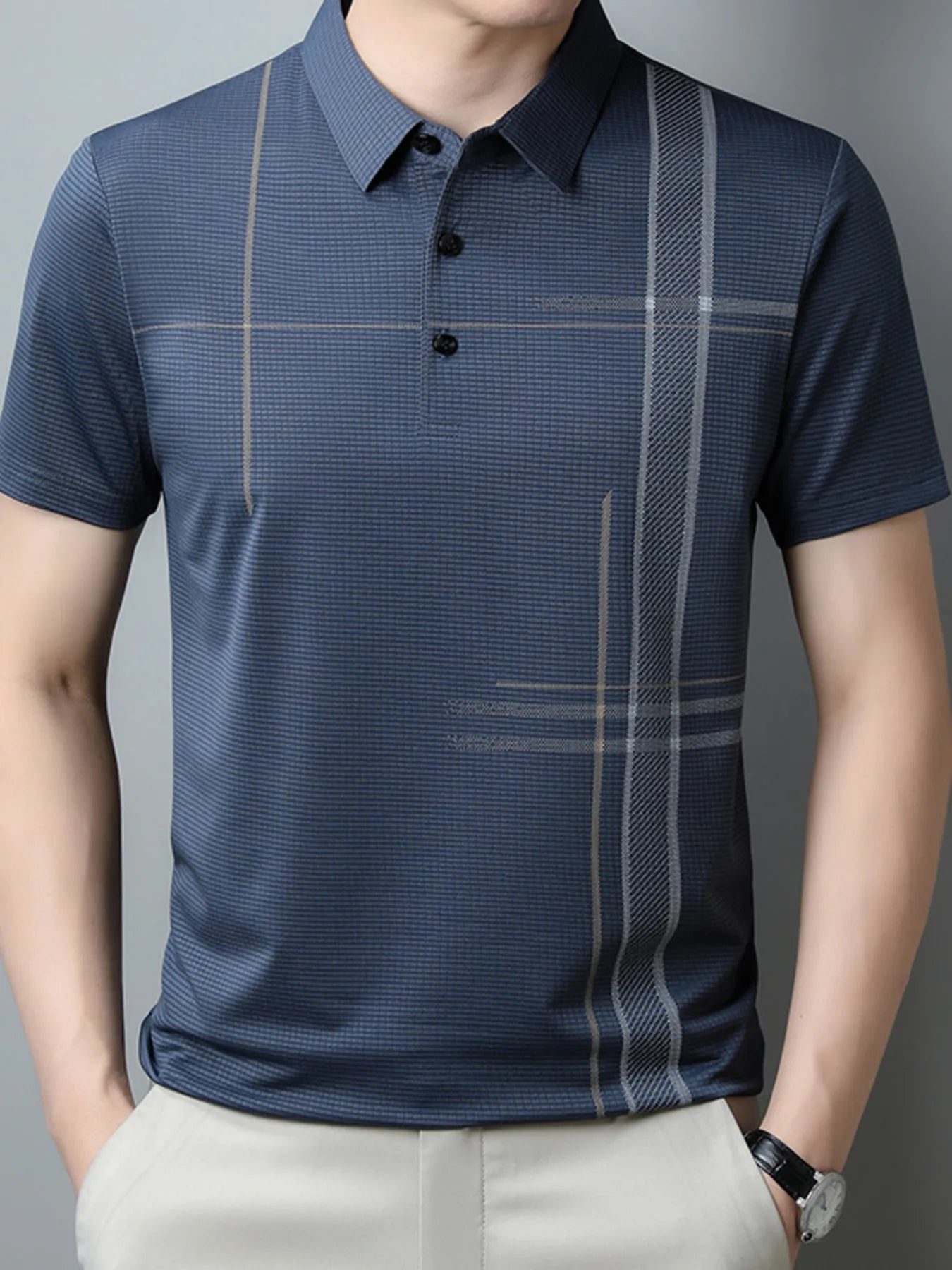 Men's Plus Size Short Sleeve Business Casual Polo Shirt NicholesGifts