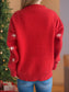 Reindeer Round Neck Dropped Shoulder Sweater nicholesgifts