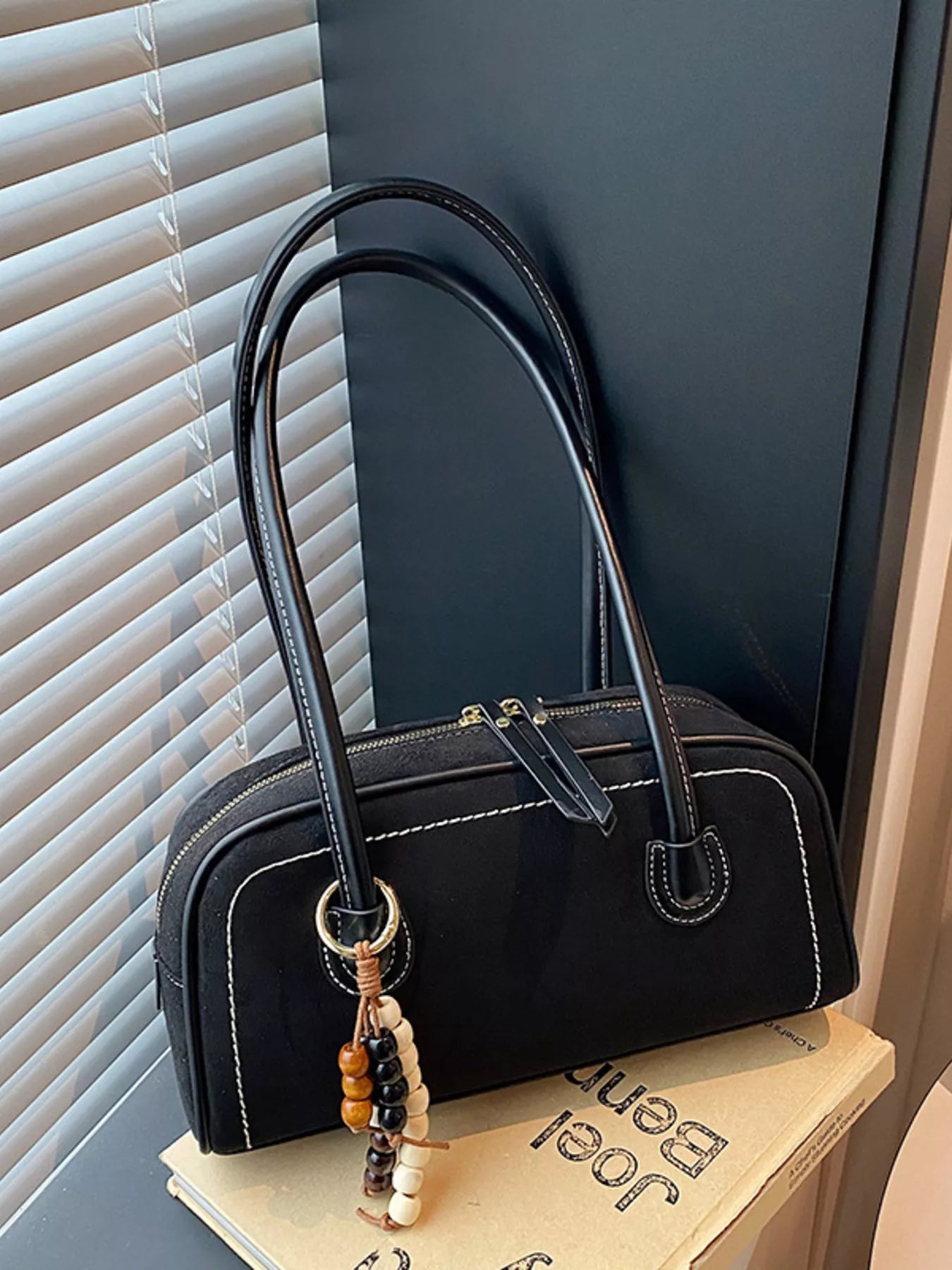 Zipper Closure Shoulder Bag nicholesgifts
