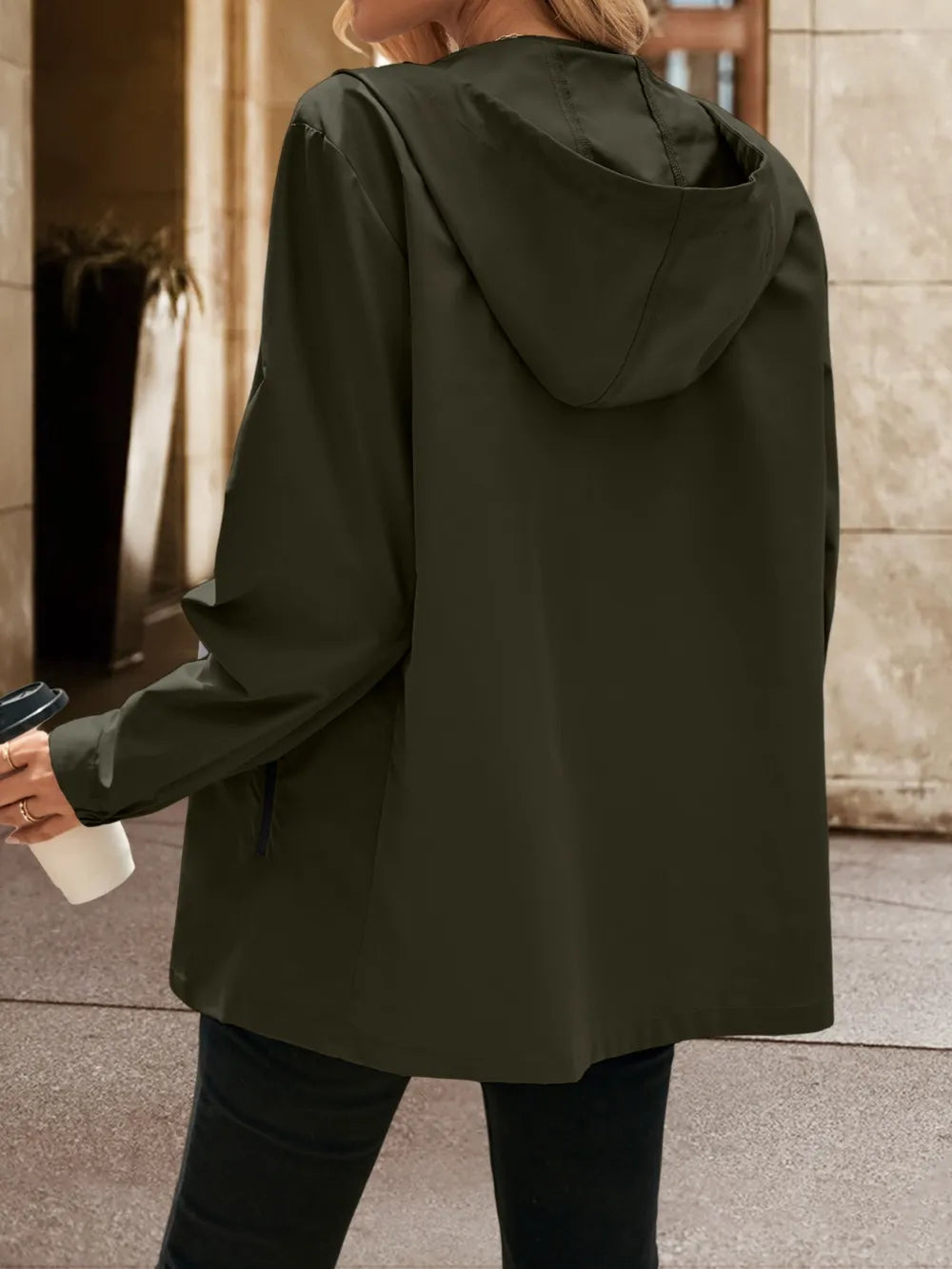 Ivy Lane Pocketed Zip Up Hooded Jacket nicholesgifts