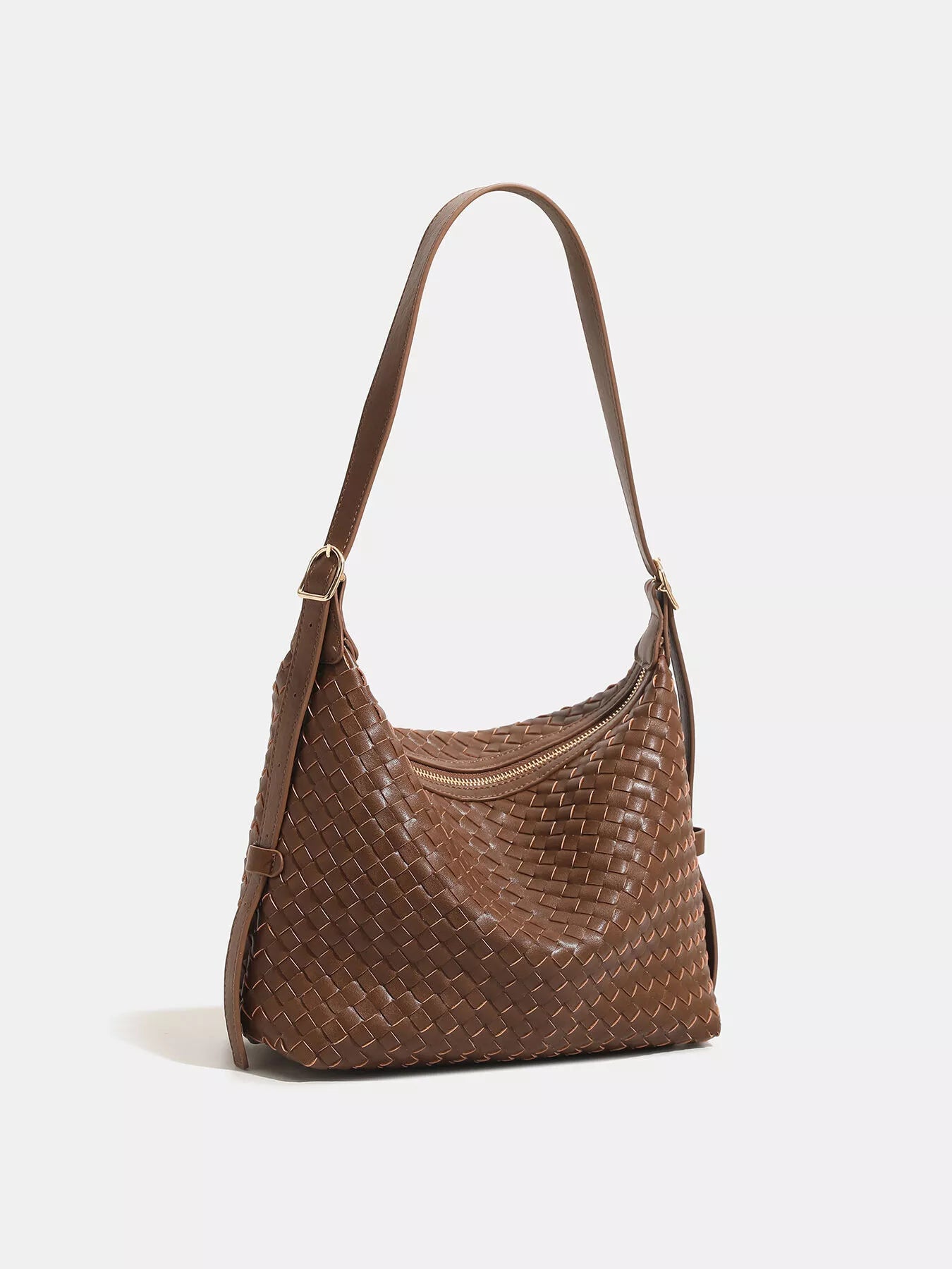 Woven PU Leather Shoulder Bag nicholesgifts