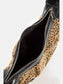 Fame Dark Spotted Leopard Print Half Moon Shoulder Bag nicholesgifts