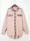 Plaid Button Down Collared Jacket nicholesgifts