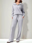 Relaxed Fit Quarter-Zip Top and Pants Set nicholesgifts