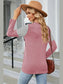 Leopard Striped Round Neck T-Shirt nicholesgifts