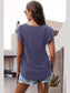 Ruffled Round Neck Cap Sleeve Blouse nicholesgifts