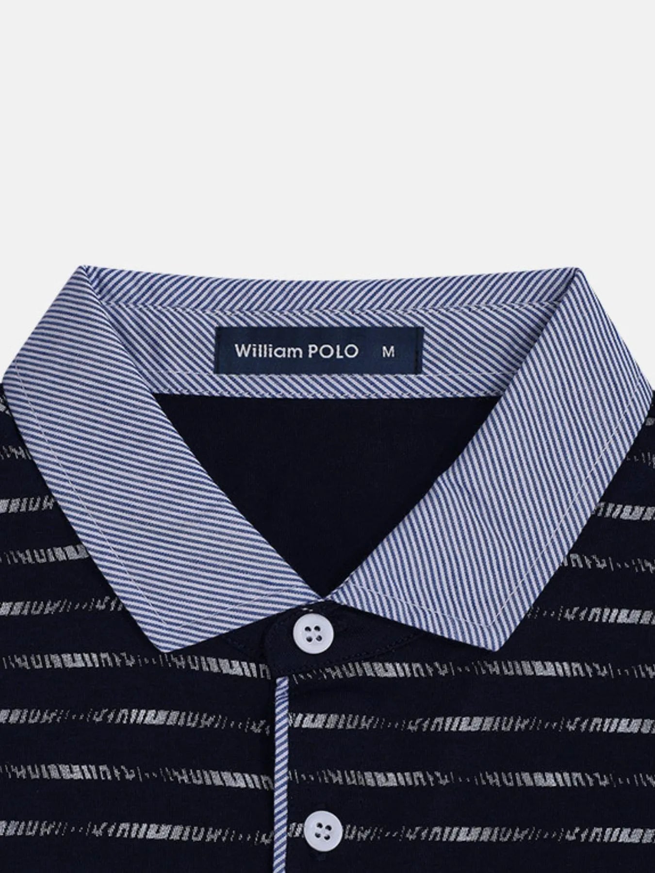 Men's Plus Size Classic Striped Polo Shirt with Contrast Collar NicholesGifts