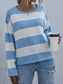 Striped Casual Long Sleeve Knit Top nicholesgifts