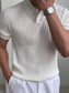 Men's Full Size Ribbed Short Sleeve Polo Plus Size nicholesgifts