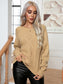 Cable-Knit Long Sleeve Sweater Trendsi