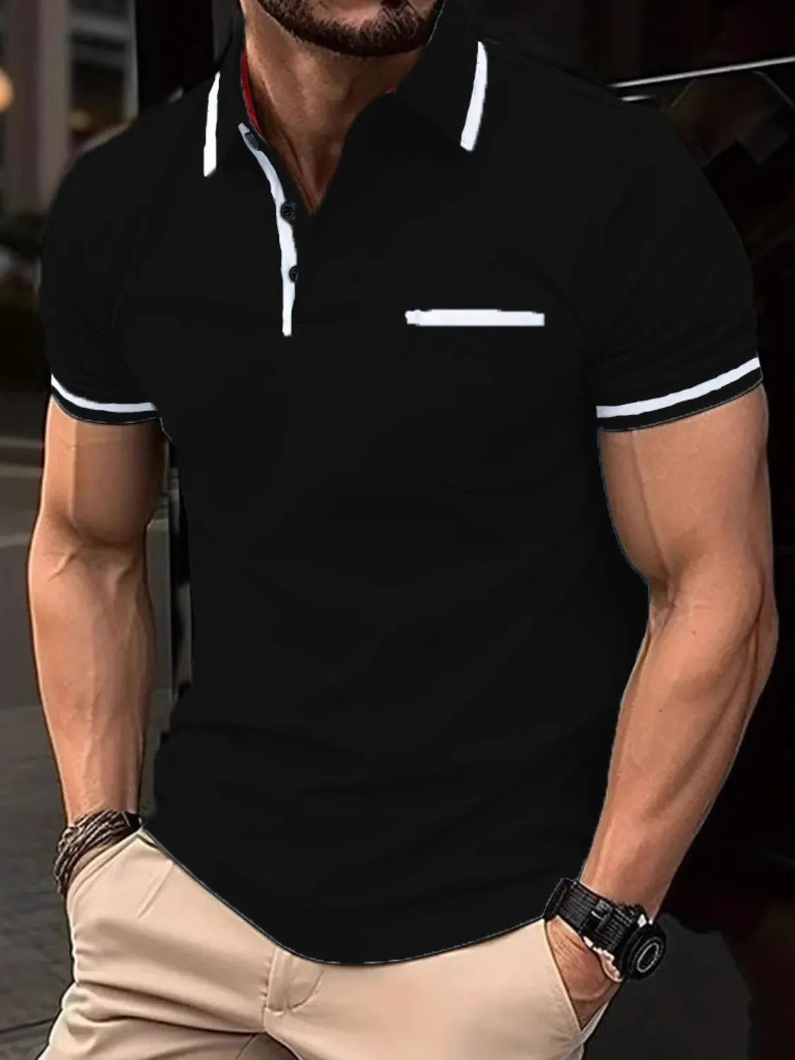 Men's Full Size Collared Neck Short Sleeve Polo Plus Size NicholesGifts