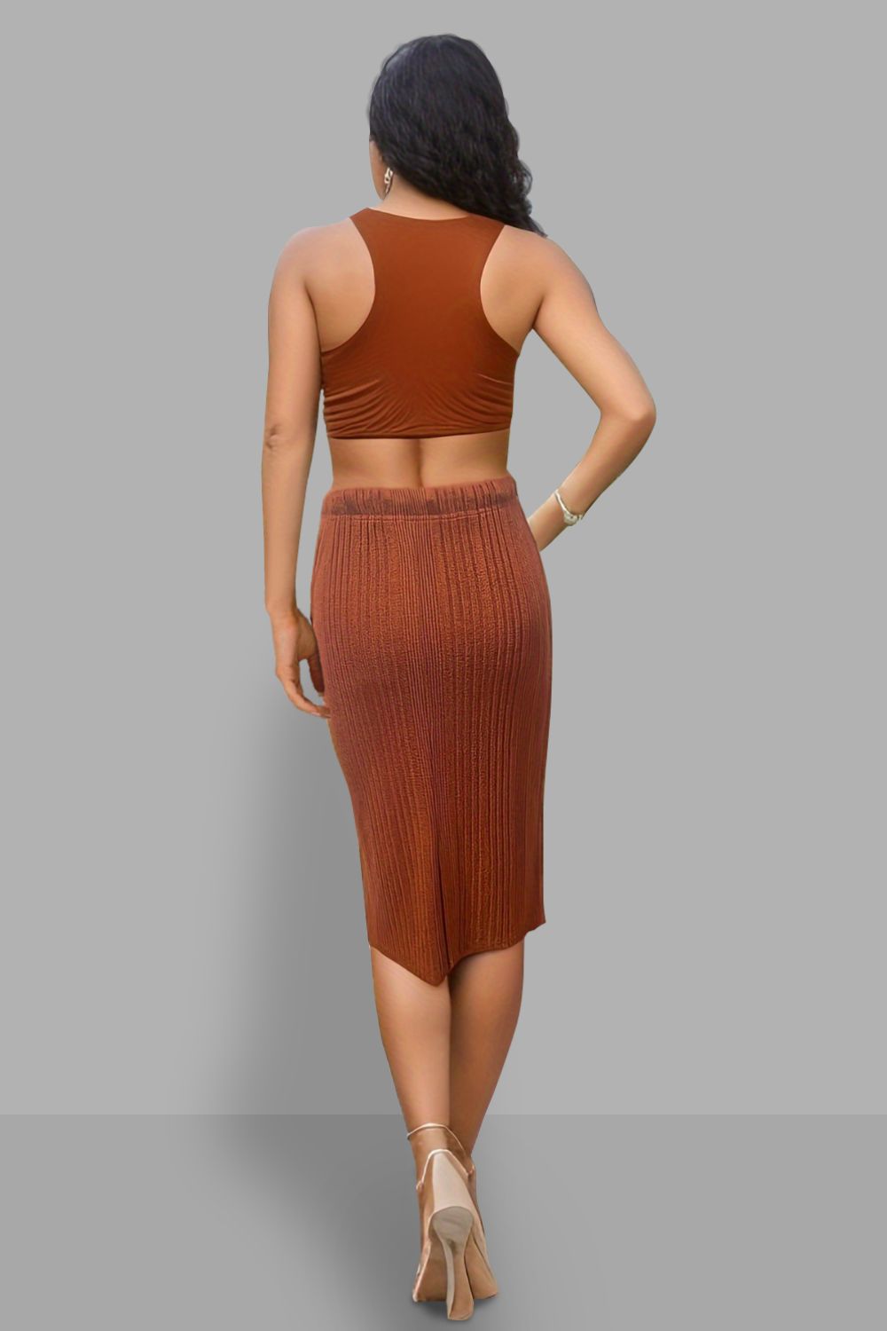 Slit High Waist Skirt nicholesgifts