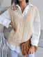 Openwork V-Neck Sweater Vest nicholesgifts
