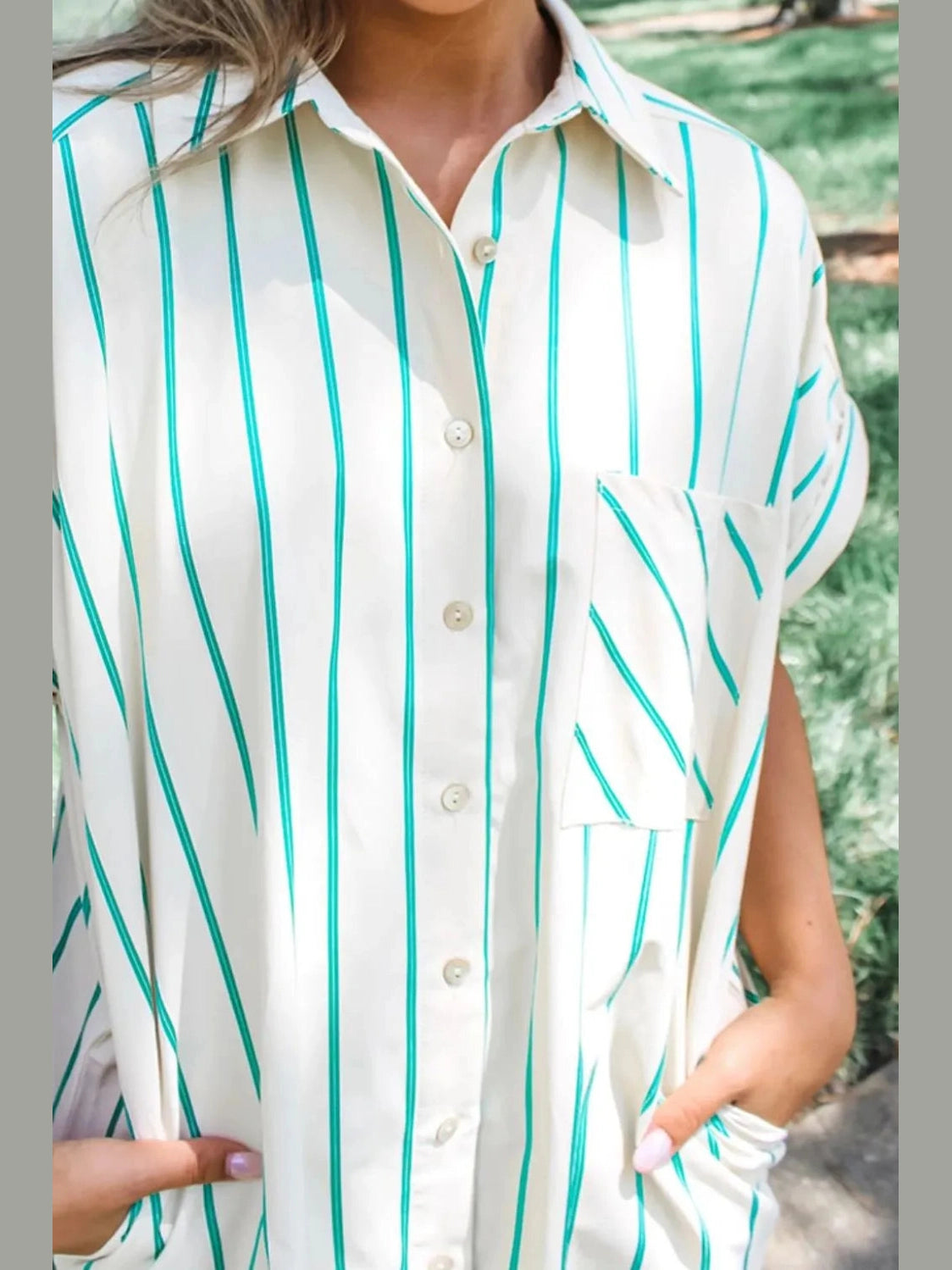 St Patricks Striped Wide Short Sleeve Shift Mini Shirt Dress NicholesGifts