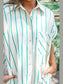 St Patricks Striped Wide Short Sleeve Shift Mini Shirt Dress nicholesgifts