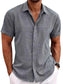 Men's Full Size Collared Neck Short Sleeve Shirt Plus Size nicholesgifts
