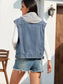 Pocketed Button Up Hooded Denim Jacket nicholesgifts