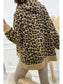 NicholesGifts Women Leopard Dropped Shoulder Hoodie nicholesgifts