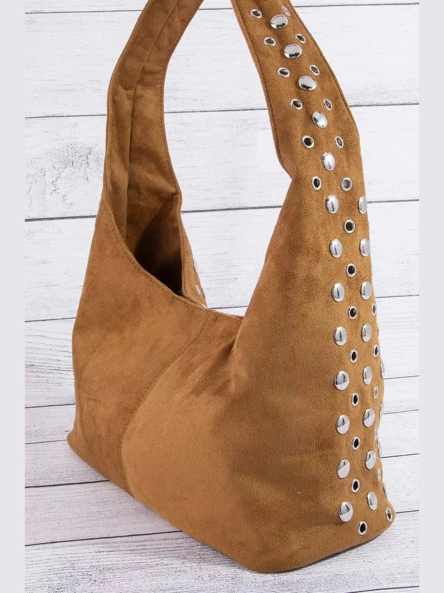 Fame Multi Rivet Studded Shoulder Bag nicholesgifts