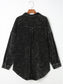 Washed Button Down Dropped Shoulder Jacket nicholesgifts