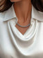 Satin Collar Long Sleeve Blouse nicholesgifts