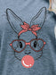 Easter Bunny Graphic Round Neck T-Shirt nicholesgifts
