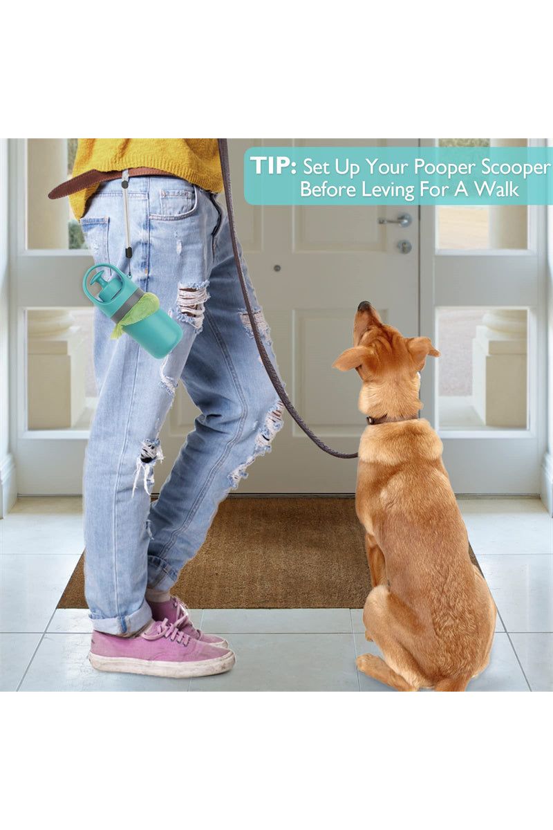 Portable Lightweight Dog Pooper Scooper With Built-in Poop Bag Dispenser Eight-c nicholesgifts